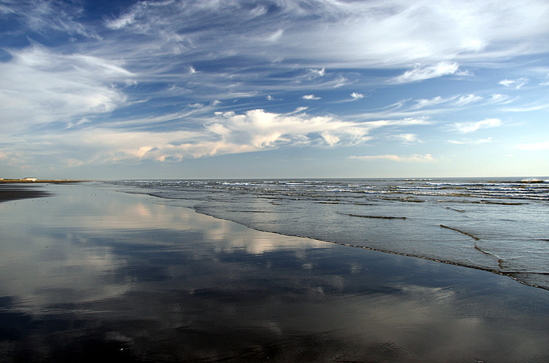 The most reflective beach we have ever visited at Pacific Beach in Washington